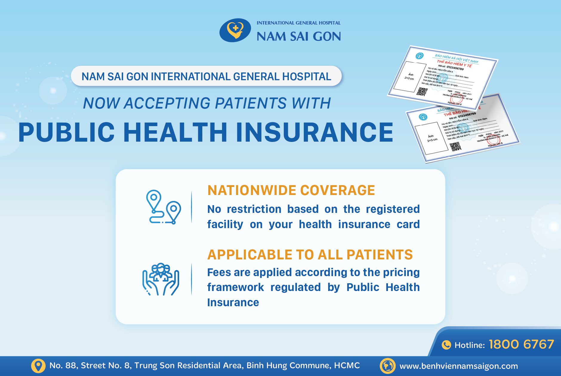 INSURANCE COVERAGE AT NAM SAI GON INTERNATIONAL GENERAL HOSPITAL