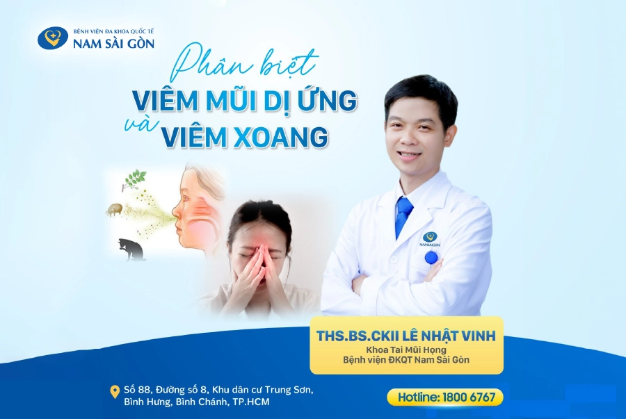 PHÂN BIỆT VIÊM MŨI DỊ ỨNG VÀ VIÊM XOANG