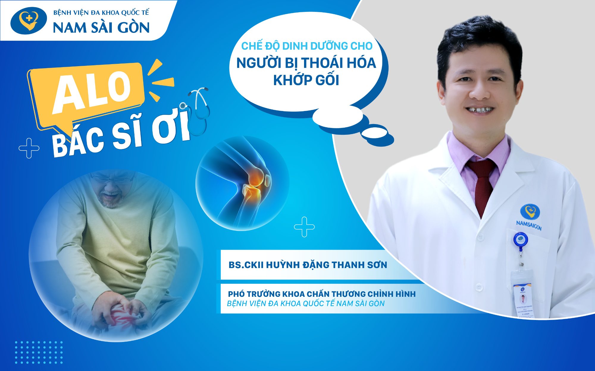 ALO BÁC SĨ – CHẾ ĐỘ DINH DƯỠNG CHO NGƯỜI BỊ THOÁI HÓA KHỚP GỐI