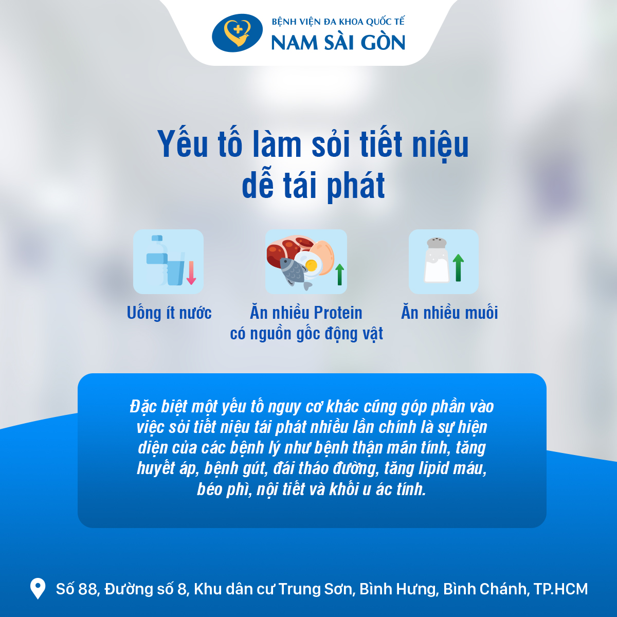 Yếu Tố Làm Sỏi Tiết Niệu Dễ Tái Phát