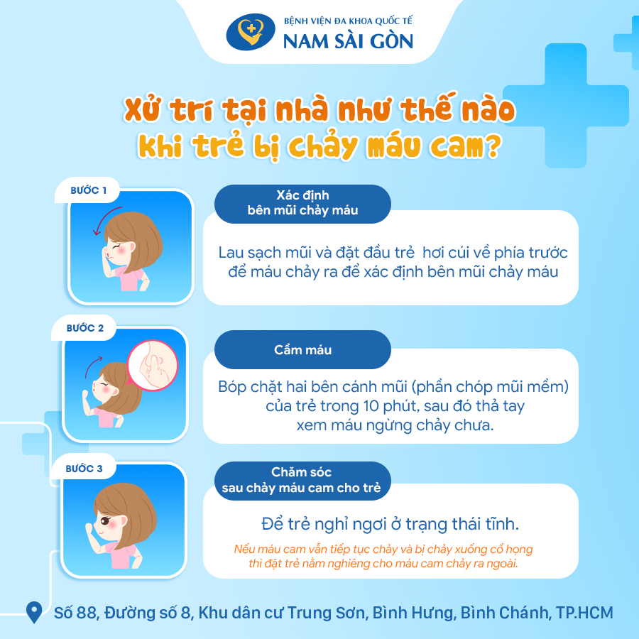 trẻ bị chảy máu cam chảy máu cam ở trẻ