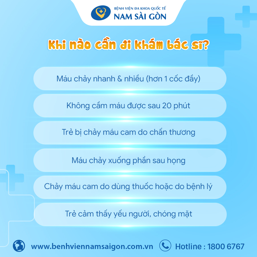 bé hay chảy máu cam trẻ hay bị chảy máu cam