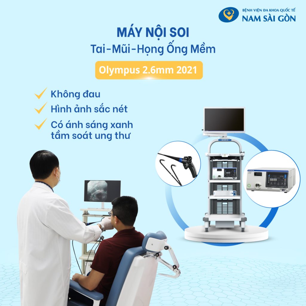 Máy nội soi Tai Mũi Họng ống mềm Olympus.