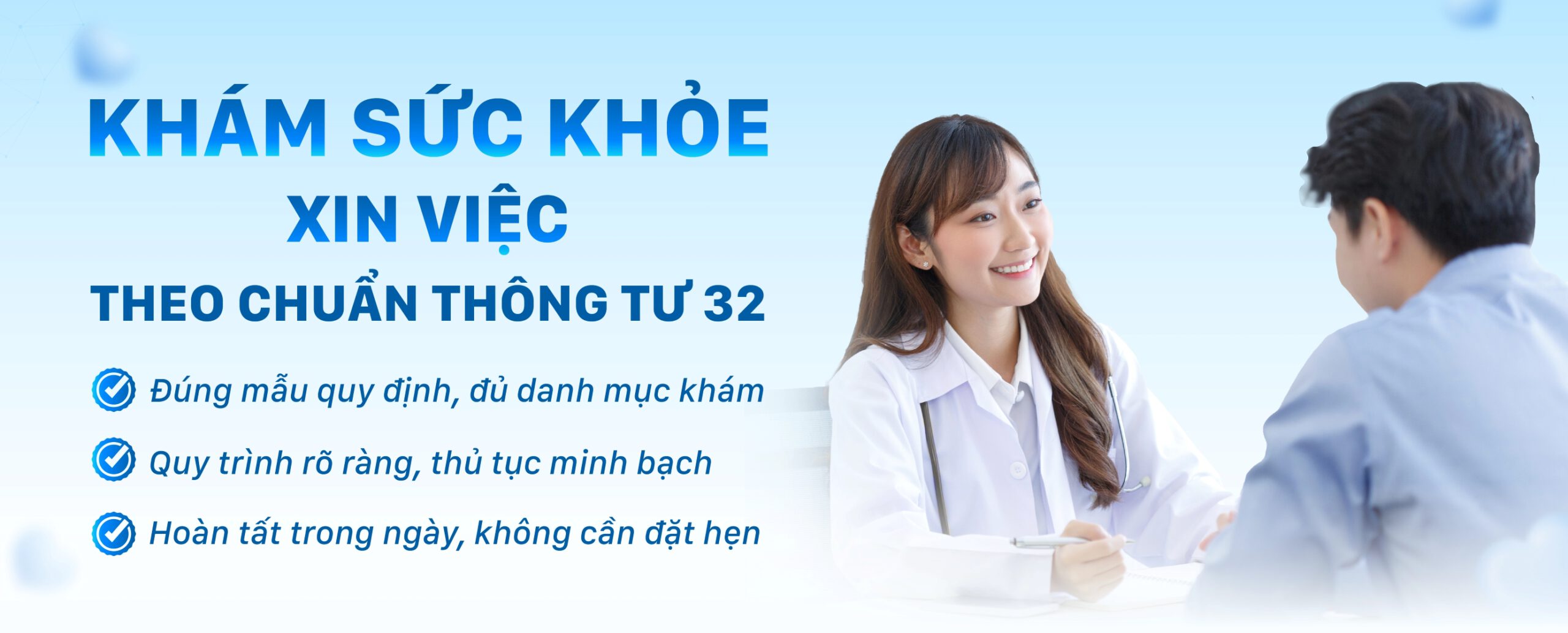 <p><strong>Khám Sức Khỏe Xin Việc</strong></p>
<p><strong><span style="color: #144089;">Thông Tư 32</span></strong></p>
