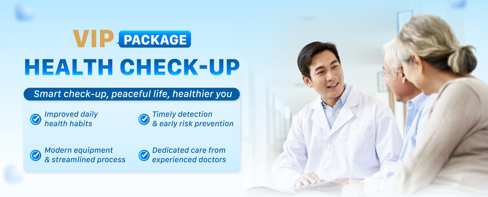 <p><strong>VIP HEALTH CHECK-UP PACKAGE</strong></p>

