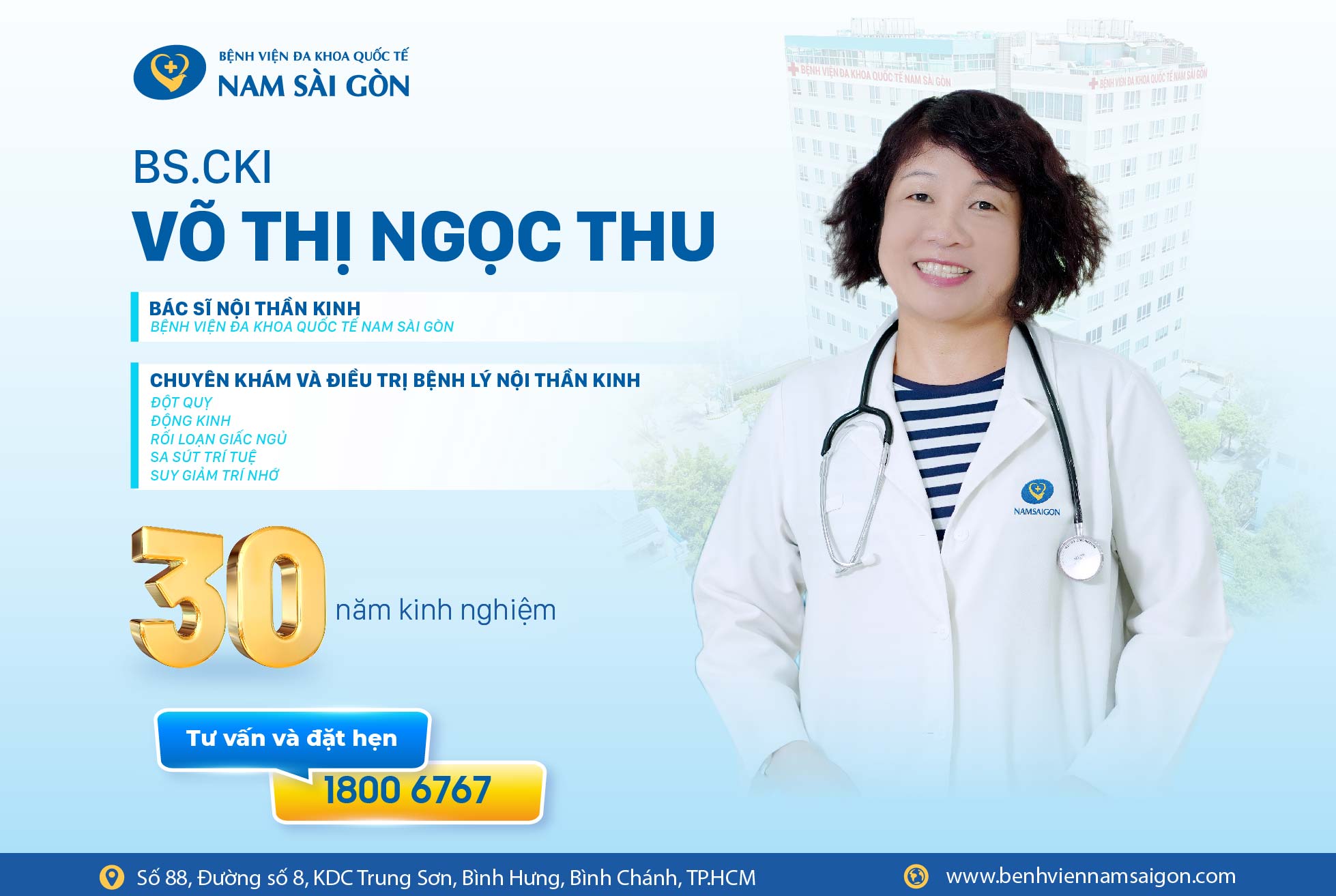 KHÁM, ĐIỀU TRỊ VÀ TẦM SOÁT CÁC BỆNH LÝ NỘI THẦN KINH CÙNG BÁC SĨ VÕ THỊ NGỌC THU