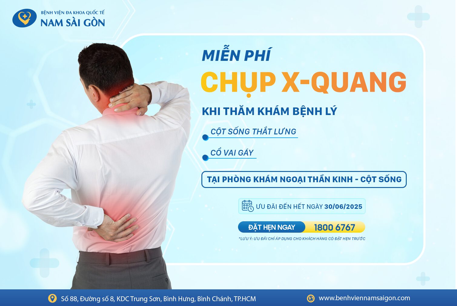 MIỄN PHÍ CHỤP X-QUANG TỪ 12/5/2025 ĐẾN 30/6/2025