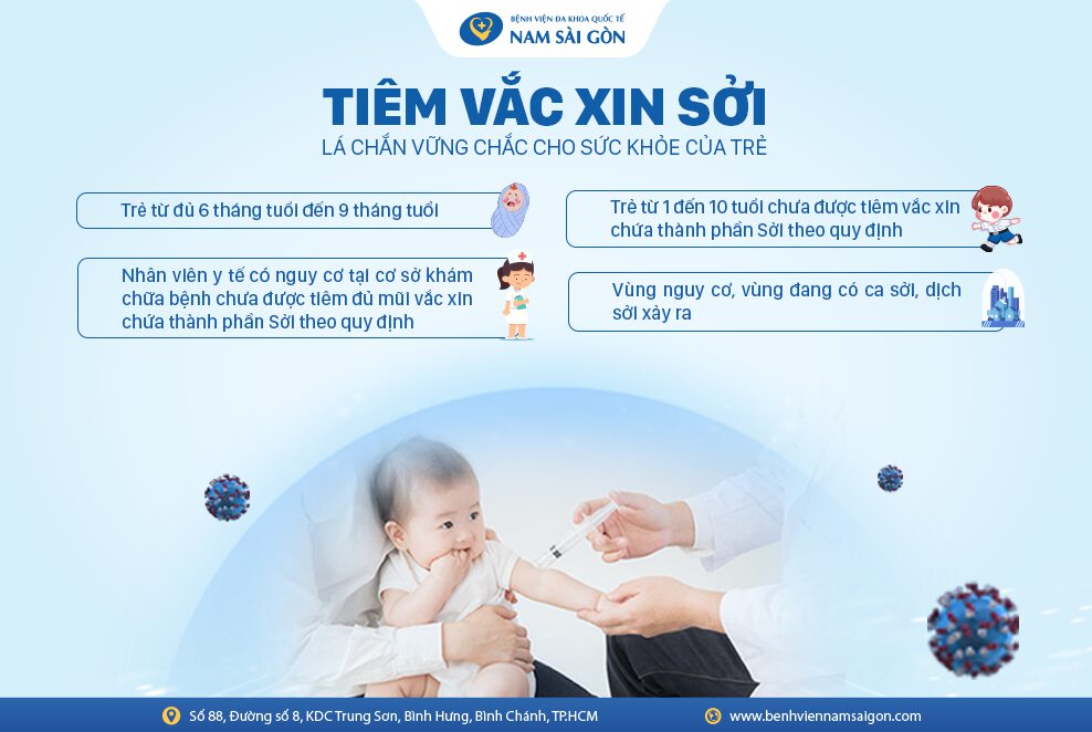 TIÊM VẮC XIN SỞI LÀ LÁ CHẮN VỮNG CHẮC BẢO VỆ SỨC KHỎE CỦA TRẺ