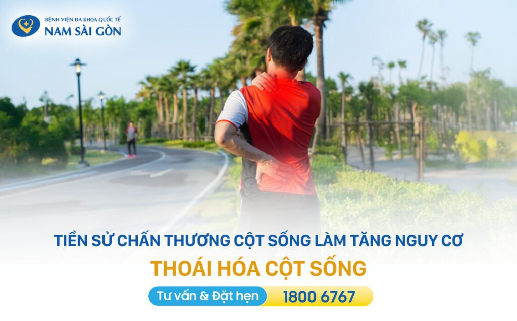 chấn thương cột sống làm tăng nguy cơ thoái hóa cột sống