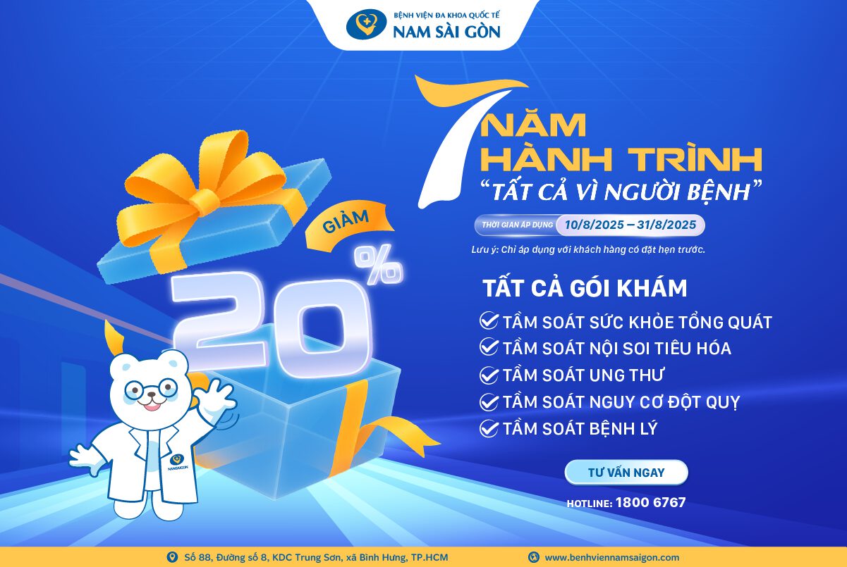 ƯU ĐÃI GÓI KHÁM LÊN ĐẾN 20% – MỪNG CỘT MỐC 7 NĂM HÀNH TRÌNH CHĂM SÓC SỨC KHỎE
