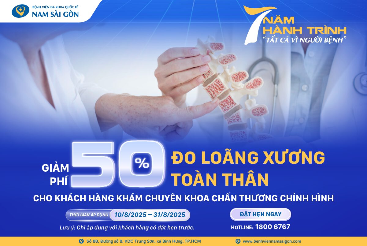 MỪNG SINH NHẬT 7 NĂM – GIẢM 50% PHÍ ĐO LOÃNG XƯƠNG TOÀN THÂN