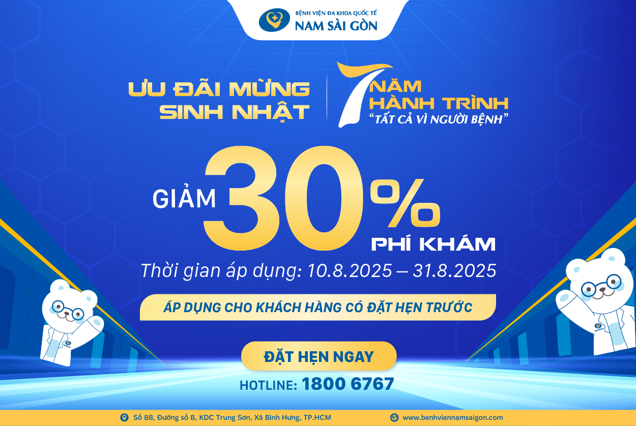 MỪNG SINH NHẬT 7 NĂM – ƯU ĐÃI TRI ÂN GIẢM 30% PHÍ KHÁM BAN ĐẦU